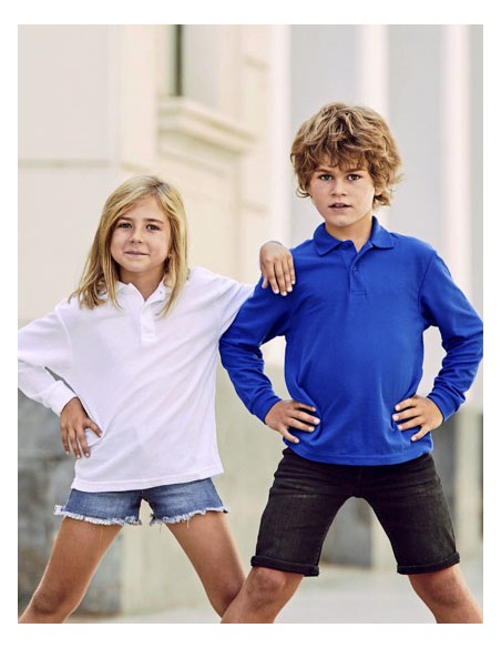 FRU-0632010-Kids Long Sleeve 65/35 Polo 2